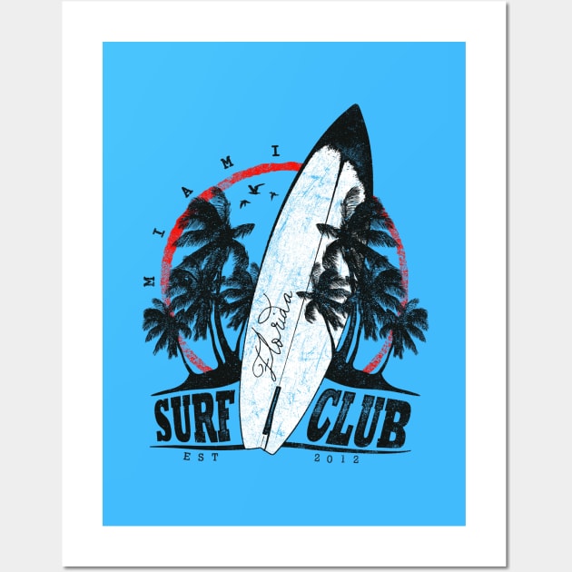 Florida - Surf Club Wall Art by Animox